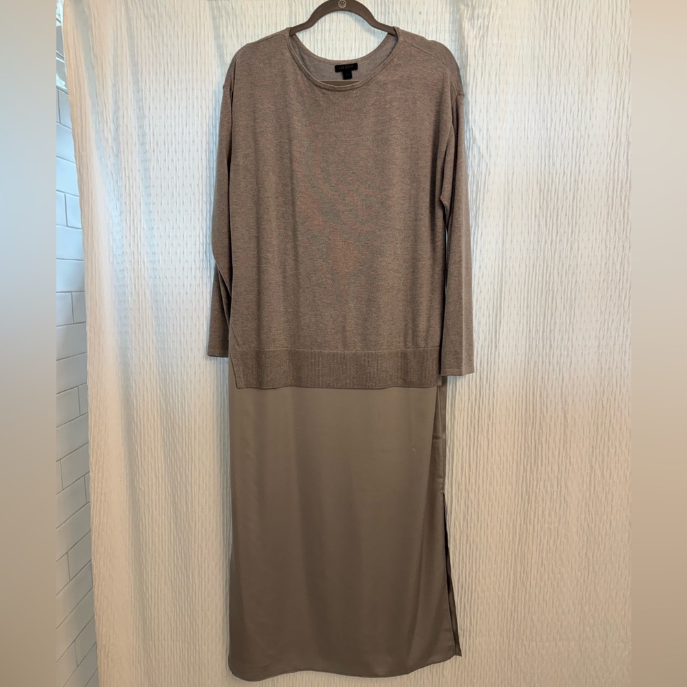 Elegant Gray Long Sleeve Dress
